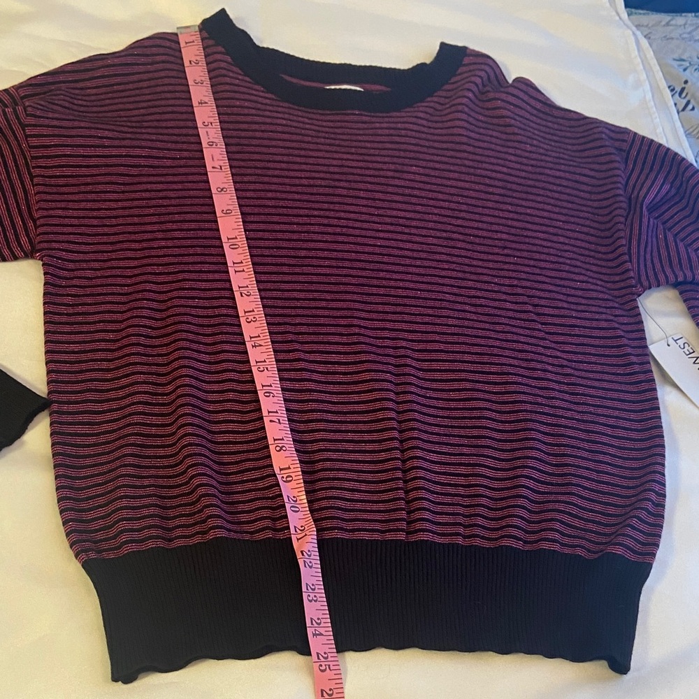 Striped Long-Sleeve Sweater - Black & Plum - Picture 4 of 7